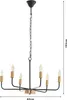 Lustre 'Bishop' 6 flammes E14 métal noir / laiton Voir les images du produit 3