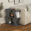 DECORTIE Lazena Modern Side End Table basse Anthracite Gris Voir les images du produit 2