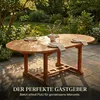 Premium Gartentisch ausziehbar Borneo, runder Garten Tisch Produktbild-Vorschau 3