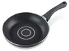 A black frying pan with a silver rim and a black handle with a green accent is shown against a white background. Produktbild-Vorschau