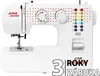 A white sewing machine with red polka dots and various stitch pattern indicators. Produktbild-Vorschau