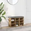 vidaXL Lavice na boty Artisan dub 82x32x50 cm Materiál na Náhled obrázku produktu 2