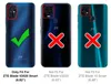 Three images of phone backs showing compatibility with a phone case. Produktbild-Vorschau