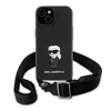 Karl Lagerfeld Saffiano Case Metal Ikonik iPhone 15 black Produktbild-Vorschau 2
