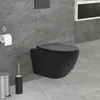 LuxeBath Bezrantowa toaleta wisząca, długa 54 cm, czarny Podgląd zdjęcia produktu 1
