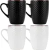 Vilde | Set de tasses à café - Blanc Et Noir - 400 ml - 8 Voir les images du produit 4
