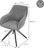 ML-Design 4x Esszimmerstuhl drehbar, Grau, aus Textil Produktbild-Vorschau 7