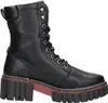 A studio shot of a single black boot with a red sole and a chunky platform. Produktbild-Vorschau
