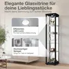 K-Möbel Glasvitrine stehend in Schwarz (176x37x33cm) mit 4 Produktbild-Vorschau 4