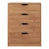 Komoda 'Varkaus' se 4 zásuvkami 90 x 70 x 40 cm dubový Náhled obrázku produktu 5