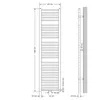 LuxeBath kúpeľňový radiátor Sahara, 400x1800 mm, biely, Náhľad obrázku produktu 4