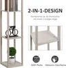 Stojací lampa HOMCOM s 3 policemi, E27 do 40 W, E1-MDF, dub Náhled obrázku produktu 4