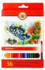Koh-i-noor school crayons de couleur aquarellables 36 pcs Voir les images du produit 1