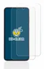 A smartphone screen protector is shown on top of a smartphone. Produktbild-Vorschau