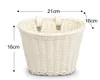 Bílý 21*16*16 cm malý přední košík na kolo PE nastavitelný Náhled obrázku produktu 2