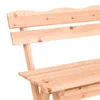Massivholz Gartenbank 3-Sitzer mit Rückenlehne - 150 x 62 Produktbild-Vorschau 3