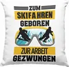 Trendation - Ski Fahren Deko-Kissen mit Füllung 40x40 Produktbild-Vorschau 1