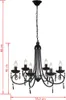 Vidaxl Deckenlampe Kronleuchter 6 Lichter schwarz Voir les images du produit 4