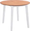 vidaXL Jídelní stůl skládací kulatý MDF bílý Náhled obrázku produktu 6