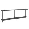 vidaXL Konsolentisch Schwarz 220x35x75,5 cm Hartglas Produktbild-Vorschau 8