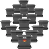 Eckiger Tomatentopf mit Untersetzer anthrazit, Drainage, 16 Produktbild-Vorschau 1
