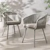 home24 Gartenstuhl - 2er-Set - Stahl / Polyester Produktbild-Vorschau 1