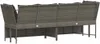 vidaXL Gartensofa mit Kissen Grau Poly Rattan Produktbild-Vorschau 6