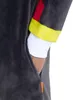 A close-up view of a person's arm inside a dark gray onesie, showing the pocket and sleeve details. Produktbild-Vorschau