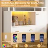 Buffet Merax avec portes coulissantes en verre à LED, Voir les images du produit 6