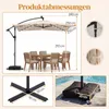 Parasol COSTWAY 250 cm z podstawą, oświetleniem LED i Podgląd zdjęcia produktu 3