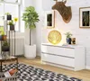 Komoda bílá 120 cm široká se 4 zásuvkami, do ložnice a Náhled obrázku produktu 4