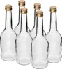 6er Set Glasflaschen 500ml mit goldenem Schraubverschluss – Produktbild-Vorschau 1