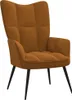 A brown accent chair on a white background. Produktbild-Vorschau