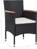 set da pranzo da giardino 5 pezzi in poly rattan nero Anteprima dell’immagine prodotto 7