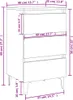 vidaXL Nachttisch mit Metallbeinen Betongrau 40x35x69 cm Produktbild-Vorschau 7