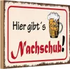 vianmo Holzschild 20x30 cm Bier hier gibt´s Nachschub Essen Produktbild-Vorschau 1