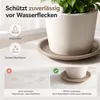 Pflanztopfuntersetzer Mira Taupe Ø 17cm - Frostsicher & Produktbild-Vorschau 5