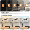 Collage showing different brightness and color temperature settings of an LED ceiling light, along with examples of the light in a bedroom setting. Anteprima dell’immagine prodotto