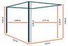 PRIMEYARD Terrassenüberdachung 3x4 m Aluminium Pfosten mit Produktbild-Vorschau 2