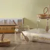 Honigglas aus Glas mit Holzdeckel, Honigspender, Produktbild-Vorschau 6