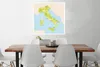 MuchoWow® Poster Karte - Italien - Grün 75x75 cm - Wand Produktbild-Vorschau 2