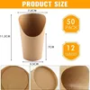 Surflyee 50 Stück Kraftpapier Becher 12oz Pommes Frites Produktbild-Vorschau 2