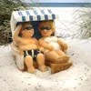 Figur Urlaubspaar, ca. 7 × 7,5 × 8 cm, Polyresin Produktbild-Vorschau 2