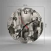 Wanduhr - Rund - Glasuhr - Jazz Musik Musiker - 40x40cm - Produktbild-Vorschau 3