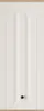 A white cabinet door with carved panels and a dark knob. Produktbild-Vorschau