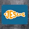 Jesus-Fisch Metallschild in 15x20 cm für Gläubige Produktbild-Vorschau 2