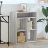 vidaXL Knihovna Grey Sonoma 66x31x80 cm Materiál na bázi Náhled obrázku produktu 3