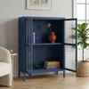 Sideboard ’Säkylä’ Stahl mit 2 Glastüren geriffelt 84 x 64 Produktbild-Vorschau 4