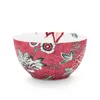Pip Studio Flower Festival Frühstück Set 3-tlg. Dunkelrosa Schüssel 15 cm Produktbild-Vorschau