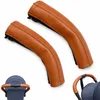 2er-Set Kinderwagen Griffbezug aus Kunstleder (Braun, 26×22 Produktbild-Vorschau 1